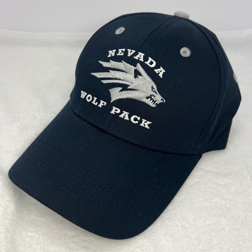 Nevada Wolf Pack Baseball Cap Black Embroidered Logo Adjustable Adult Collegiate